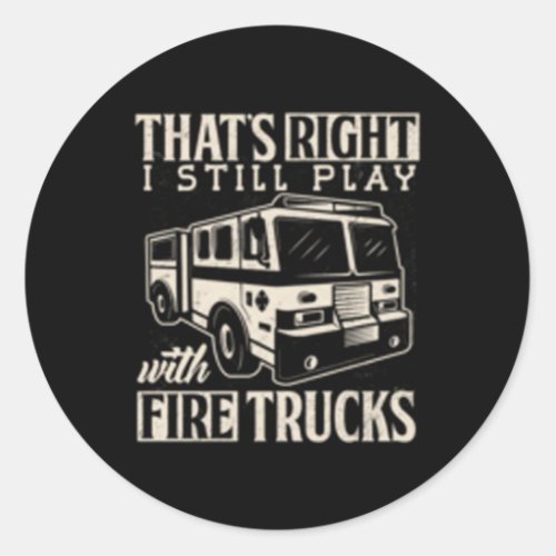 Firefighter Fire Thin Red Line Classic Round Sticker
