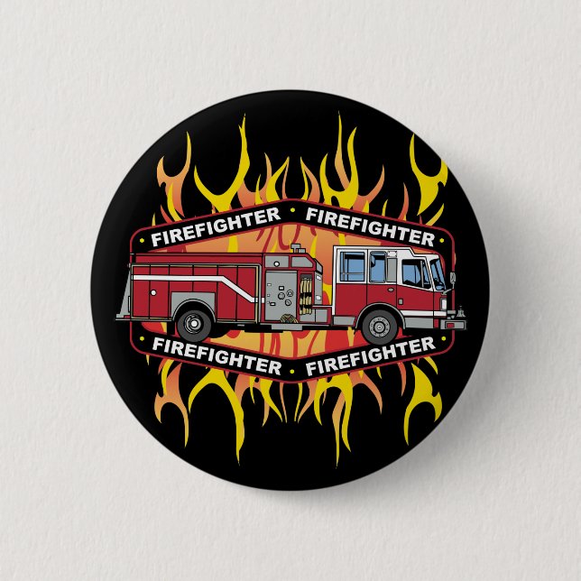 Firefighter Fire Truck Button (Front)