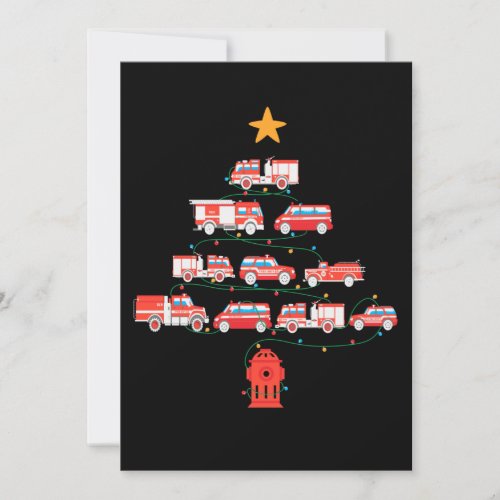 Firefighter Fire Truck Christmas TreePng Save The Date