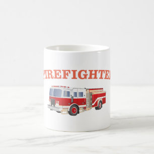 Firefighter Fire Truck Coffee Mug
