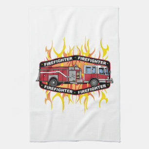 Firefighter Fire Truck Towel