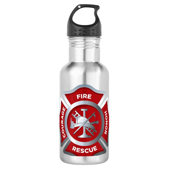 Firefighter Firefighting Fireman Fire Chief  Stainless Steel Water Bottle (Front)