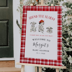 Firefighter Firehouse Baby Shower Welcome Sign