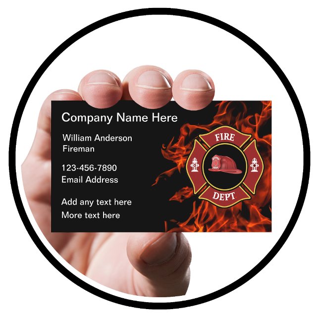 Firefighter Firehouse Business Cards (Creator Uploaded)