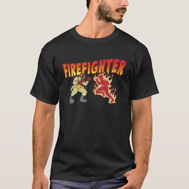 Firefighter  Fireman BoxingBoxer T-Shirt (Front)