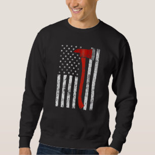 Firefighter Fireman Firefighting Patriotic America Sweatshirt