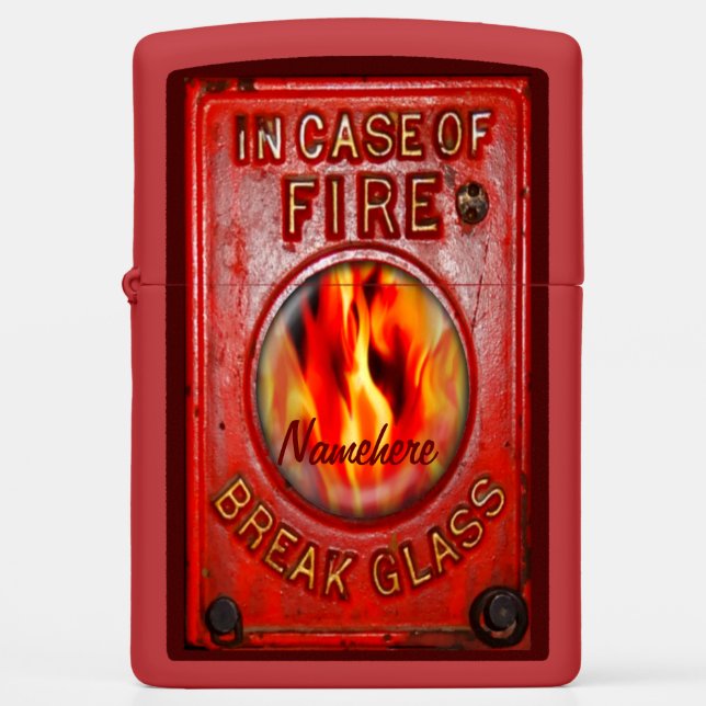 Firefighter Fireman Gift! Personalize! Zippo Lighter (Front)