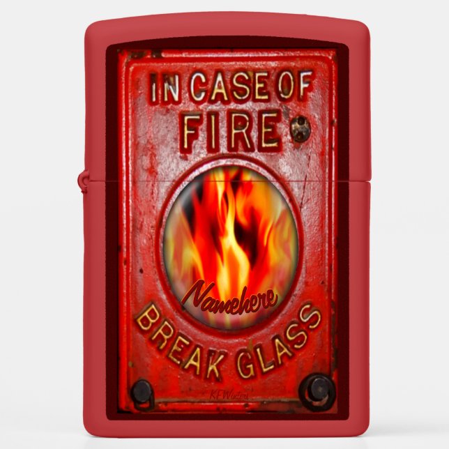 Firefighter Fireman Gift! Personalize! Zippo Lighter (Front)