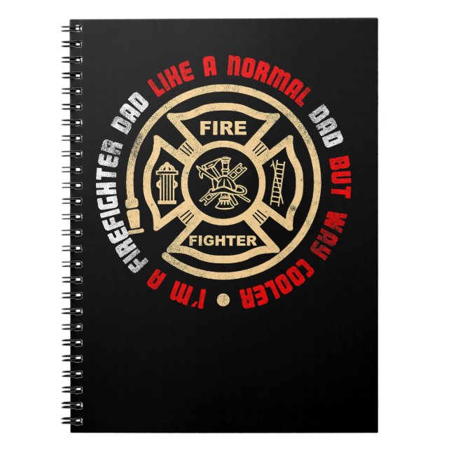 Firefighter Fireman Mens Fireman US Firefighter Da Notebook (Front)