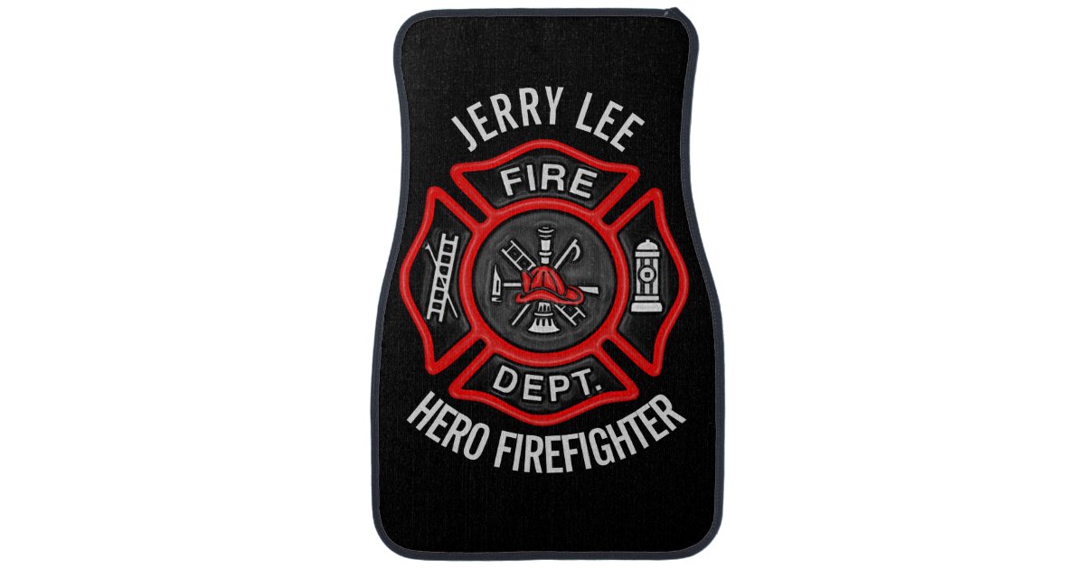 Firefighter Fireman Personalized Car Floor Mat Zazzle