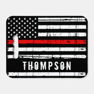 Firefighter Fireman Thin Red Line Flag  Seat Cushion