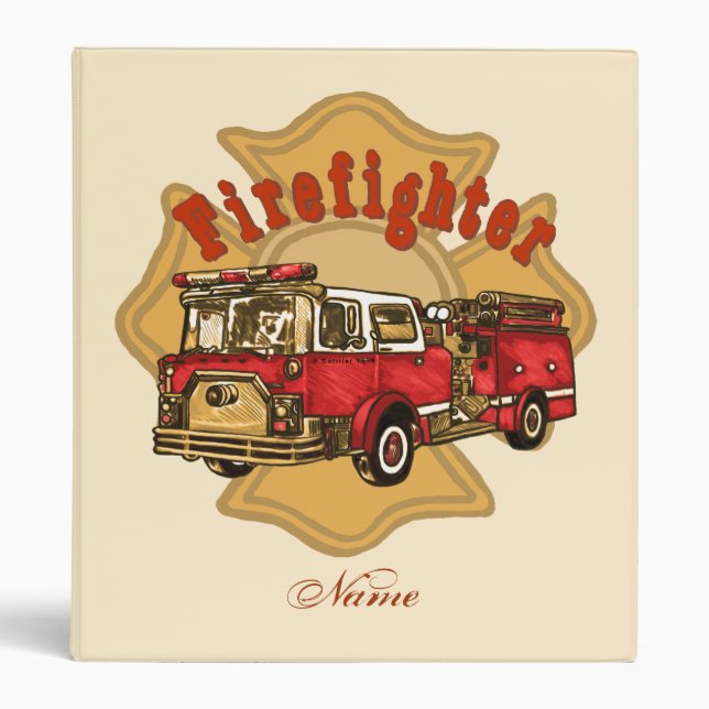 Firefighter Firetruck binder (Front)