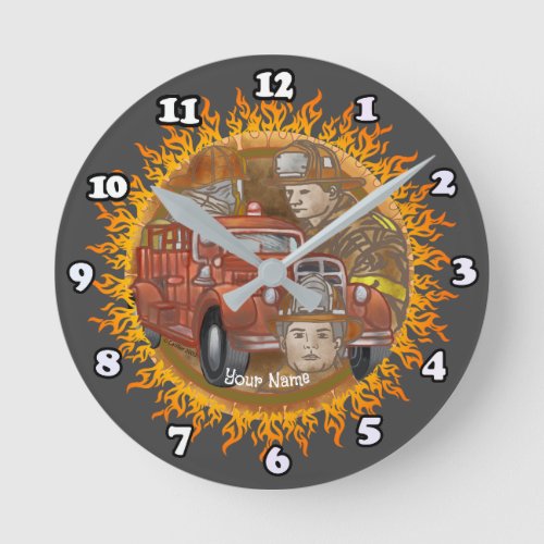 Firefighter Firetruck Buddy clock