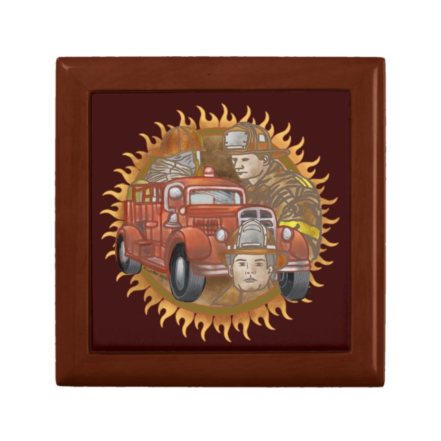 Firefighter Firetruck Buddy Gift Box (Front)