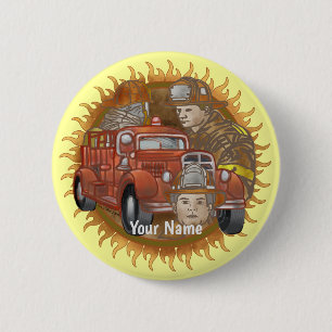 Firefighter Firetruck Buddy pin