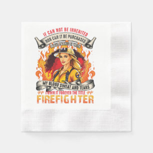 Firefighter firewomen napkins