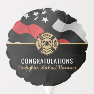 Firefighter Flag Fireman Fire Academy Graduation Balloon