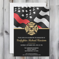 Firefighter Flag Fireman Fire Academy Graduation