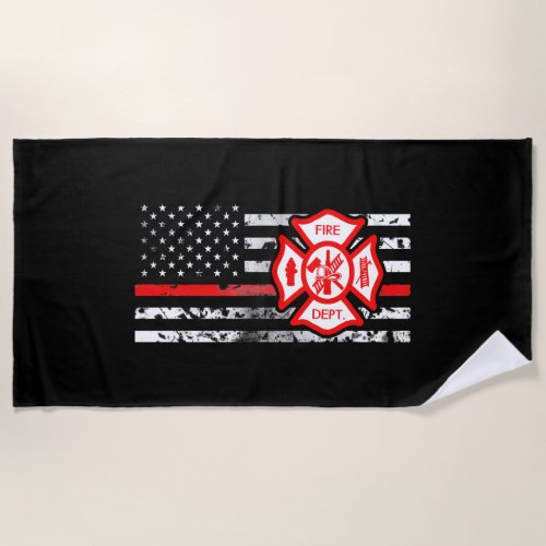 Firefighter Flag  Florian Cross Beach Towel