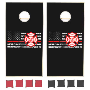 Firefighter Flag & Florian Cross Cornhole Set