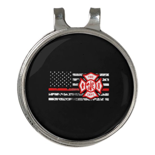 Firefighter Flag  Florian Cross Golf Hat Clip