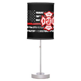 Flag Table Pendant Lamps Zazzle, Firefighter Table Lamps