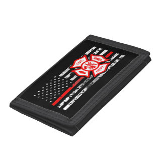 Firefighter Flag & Florian Cross Trifold Wallet