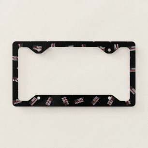 Firefighter Flag Pattern License Plate Frame