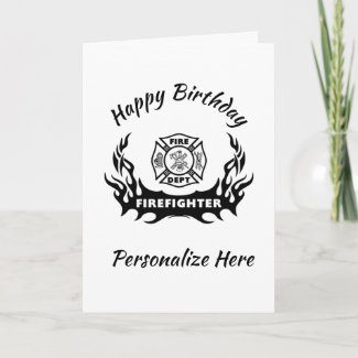 Firefighter Greetings Cards, Notes and Labels