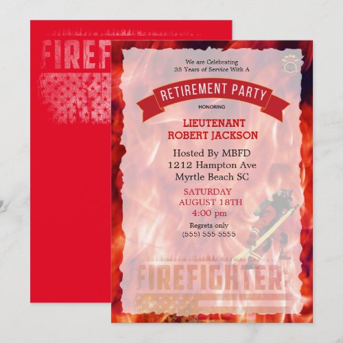 Firefighter Flames Flag Retirement Party  