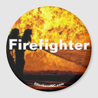 Firefighter flames magnet