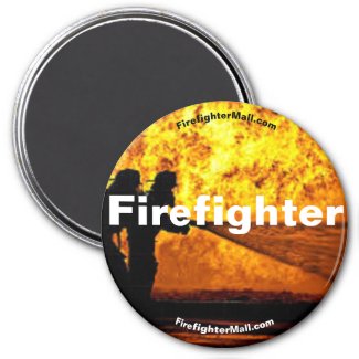 Firefighter flames magnet