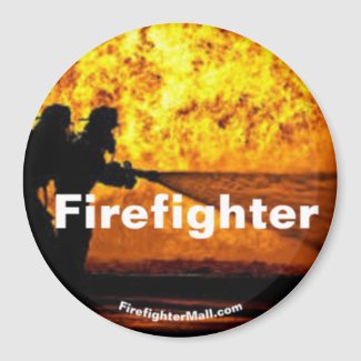 Firefighter flames magnet