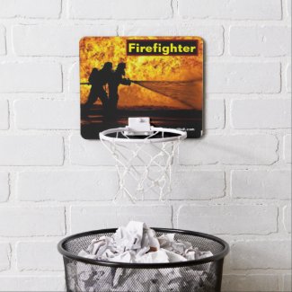 Firefighter flames mini basketball hoop