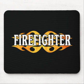 Firefighter Flames Mouse Pad