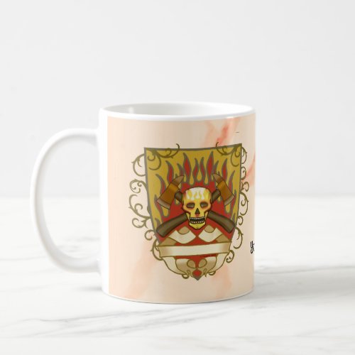 Firefighter Flames Shield Coffee Mug
