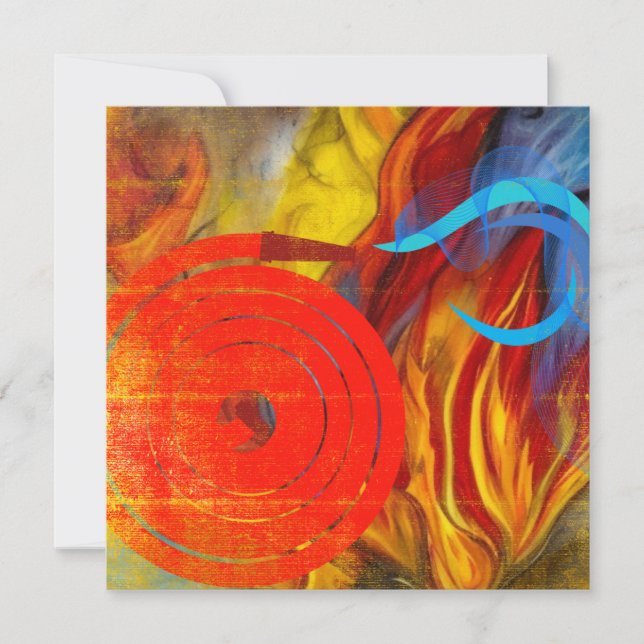 Firefighter Flare Collection Holiday Card (Front)