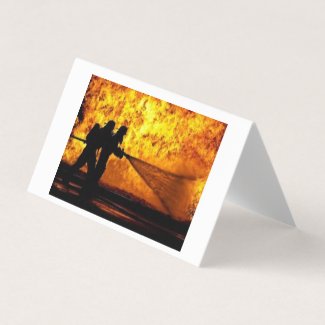 Firefighter Folded Business Card
