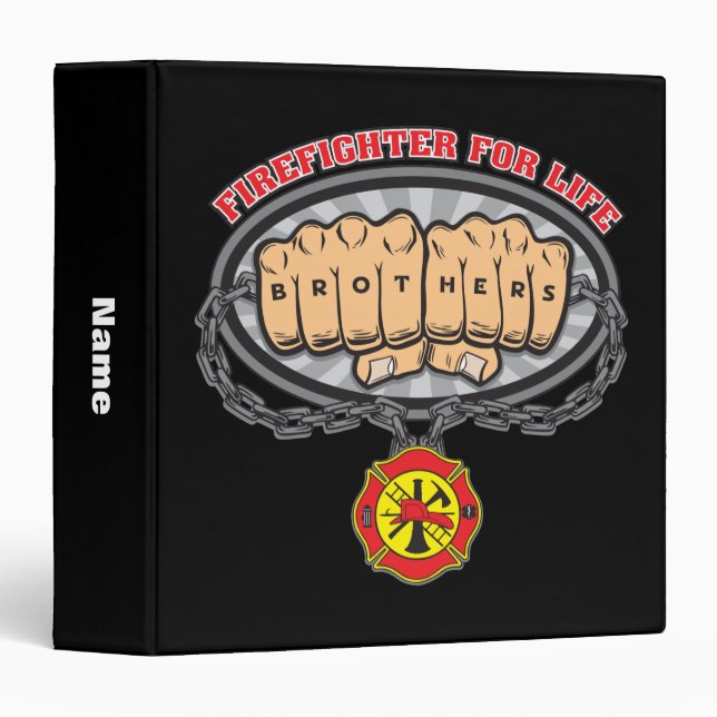 Firefighter for Life 3 Ring Binder (Front/Spine)