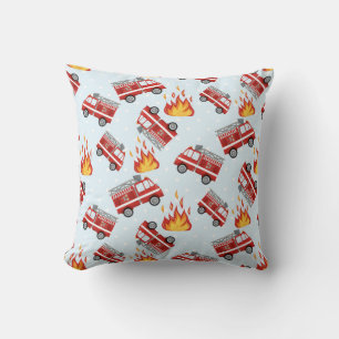 Firefighter Frenzy Throw Pillow