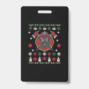 Firefighter Funny Christmas Cute Lover Gifts Badge