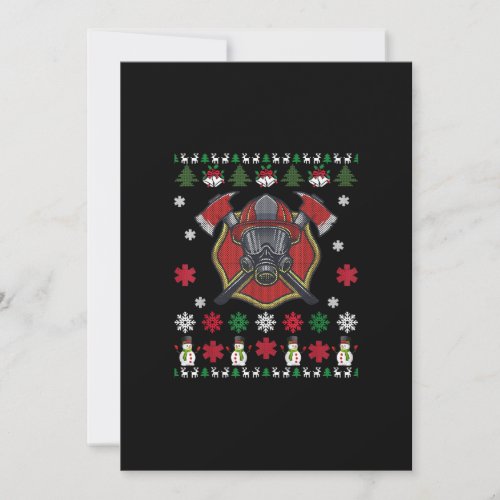 Firefighter Funny Christmas Cute Lover Gifts Holiday Card