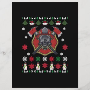 Firefighter Funny Christmas Cute Lover Gifts Letterhead