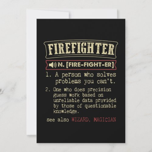 Firefighter Funny Dictionary TermPng Save The Date