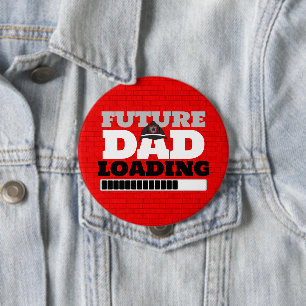 Firefighter Future Dad Loading Baby Shower Button