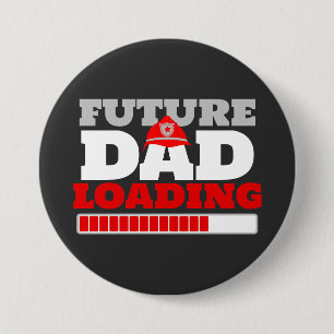 Firefighter Future Dad Loading Baby Shower Button