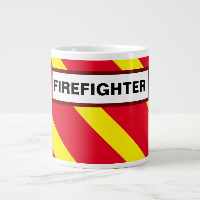 FIREFIGHTER GIANT COFFEE MUG (Front)