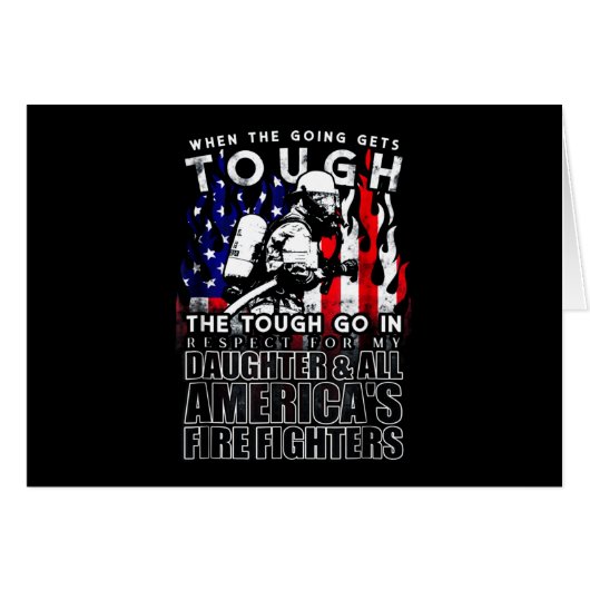 Firefighter Gift | Daughter American Firefighter Cards (Front Horizontal)