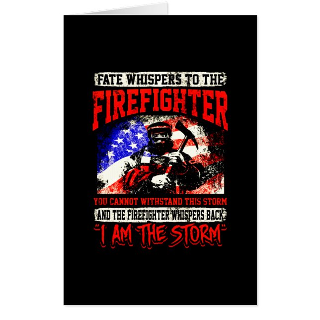 Firefighter Gift | Fate Whispers To Firefighter Card (Front)