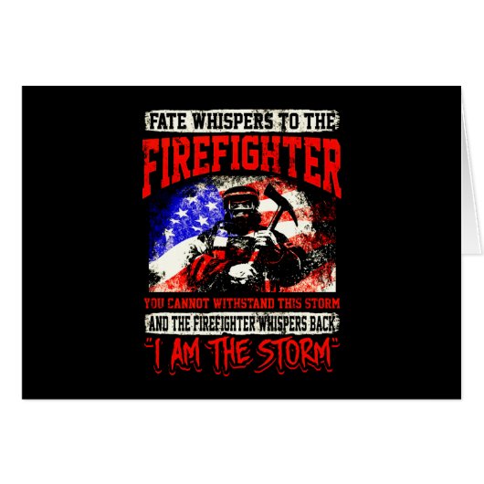 Firefighter Gift | Fate Whispers To Firefighter Cards (Front Horizontal)